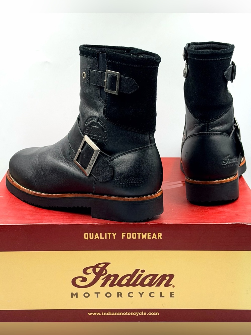 Indian Motorcycle Men's Leather Boots Classic Engineer